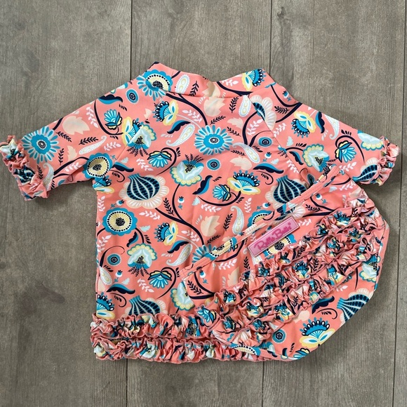 RuffleButts Paisley Paradise Two-Piece Rashguard Swimsuit Size 18-24 months - Picture 15 of 15